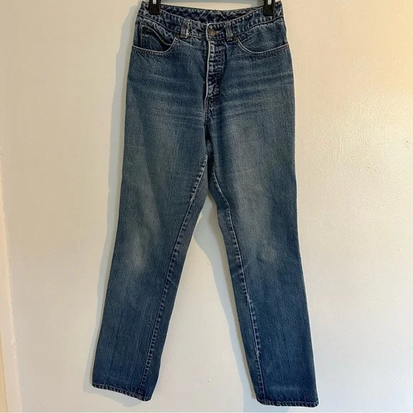 Vintage Calvin Klein Denim Jeans High Waist Straight Leg Jeans Light Wash - Picture 2 of 8